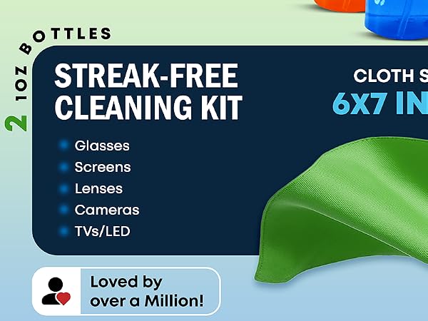 sunglasses cleaner kit, lens cleaner for eyeglasses, screen cleaner spray