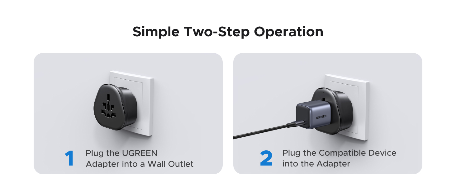 UGREEN us plug Travel adapter