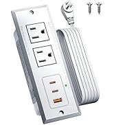 Recessed Power Strip with 20W USB C Port, Fast Charging USB A Port Conference Recessed Outlet, Sp...