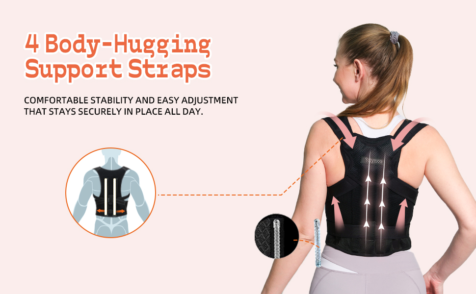 Posture Corrector for Women Invisilite: Invisible Lightweight Back Brace for Neck Shoulder