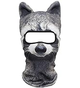 WTACTFUL 3D Stand Ears Animal Balaclava Face Mask for Music Festivals, Raves, Ski, Halloween, Par...