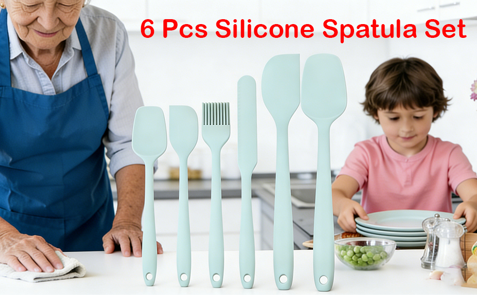 The 6-piece silicone spatula set? meets the diverse cooking needs of both individuals and familie