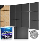 BSHEAD 10 pcs 165dtex Microfiber Acoustic Panels ï¼?Self-Adhesive Soundproof Wall Panels, 12 x 12 x...