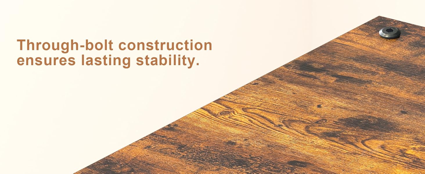 Through-bolt construction ensures lasting stability.