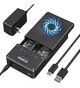 NVMe M.2 Duplicator Dual-Bay Offline Clone Tool-Free USB to NVME Docking Station for M2 SSD 10Gbp...