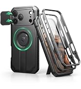 Dexnor for iPhone 17 Pro Max Case, [2 Front Frame &amp; Built-in Flip Camera Cover &amp; Kickstand], Comp...