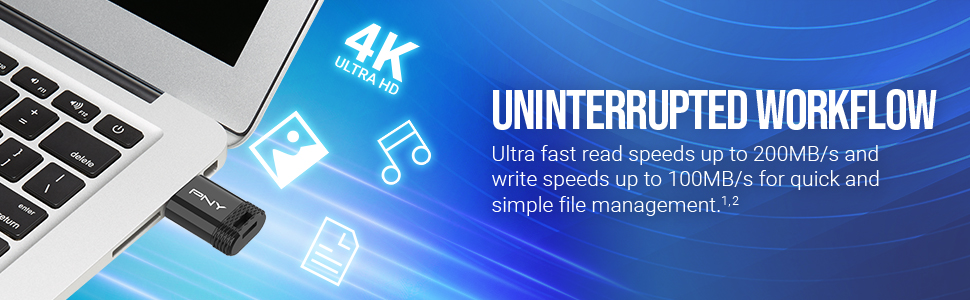 PNY Elite-X Fit Type-C USB 3.2 Flash Drive - Uninterrupted Workflow