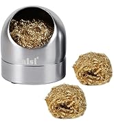 Kaisiking Soldering Iron Tip Cleaner Solder Tip Cleaning Wire and Holder Station Soft Coiled Bras...
