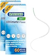 Dental Floss for Braces, Ultimate Floss Pre-Cut Strands,60 Count, Pack of 2