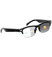 HAIXINDA Smart Glasses for Men Women, Anti- Blue Light Lenses, Open-Ear Audio Mic &amp; Speaker, Voic...