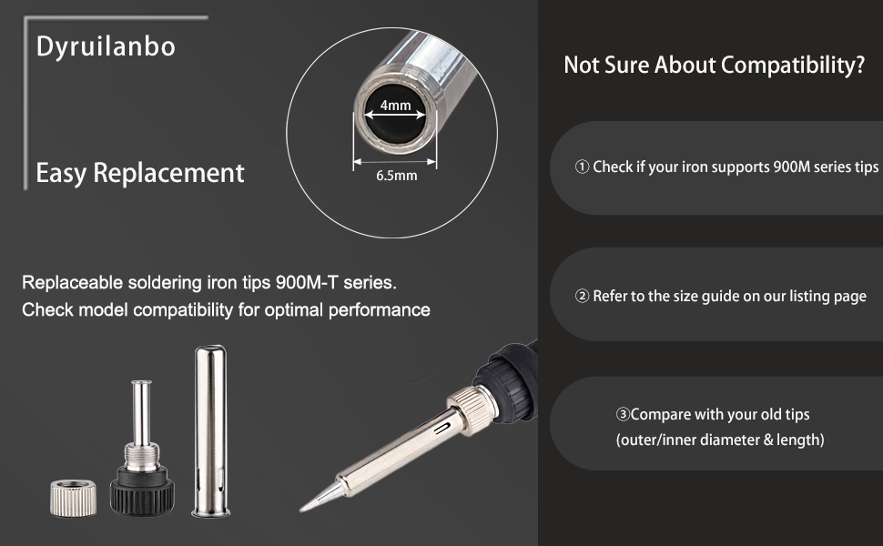 SIZE DATA CHECK -- Outer Diameter: 6.5mm . Inner Diameter: 4mm