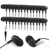 Wholesale School Earbuds Headphones 100 Pack Bulk Earphones for Classroom Students Kids Teens Chi...