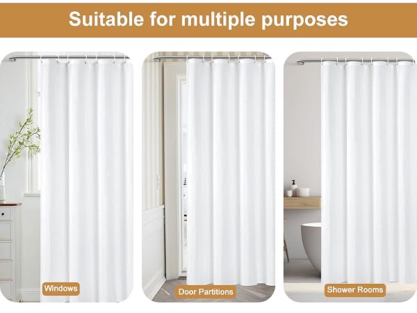 fabric shower curtain liner