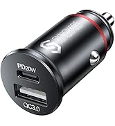 Syncwire USB C Car Charger 38W Fast USB Car Charger PD&amp;QC 3.0 Dual Port [Super Mini &amp; All Metal] ...