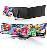 Omiodo 14" Laptop Screen Extender,FHD 1200P IPS Triple Portable Monitor,Dual Travel Screen Plug &amp;...
