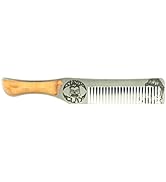 Death Grip Steel Metal Handcrafted Wood Handle Hair Comb | Perfect for Styling Pompadour | Men's ...