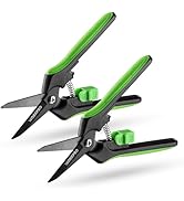 WORKPRO 2-Pack 6-Inch Garden Pruning Shears, Sharp High-Carbon Steel Harvest Snips with Nonstick ...