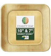 50-Piece Palm Leaf Plates Set | 25 x 10