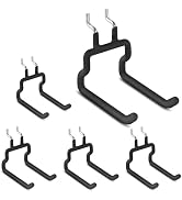 LIGHT DUST Utility Heavy Duty Pegboard Hooks - 5Pack Peg Board Accessories for Hanging Tools Fit ...