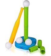 Liberry Tball Set for Toddlers with Adjustable Height Tee Ball Stand, Weighted Base and Kids Base...