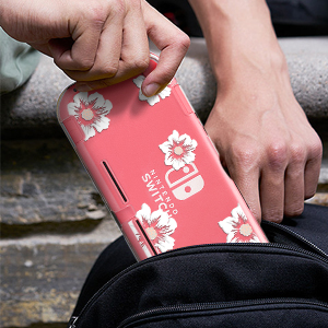Switch Lite clear case flower