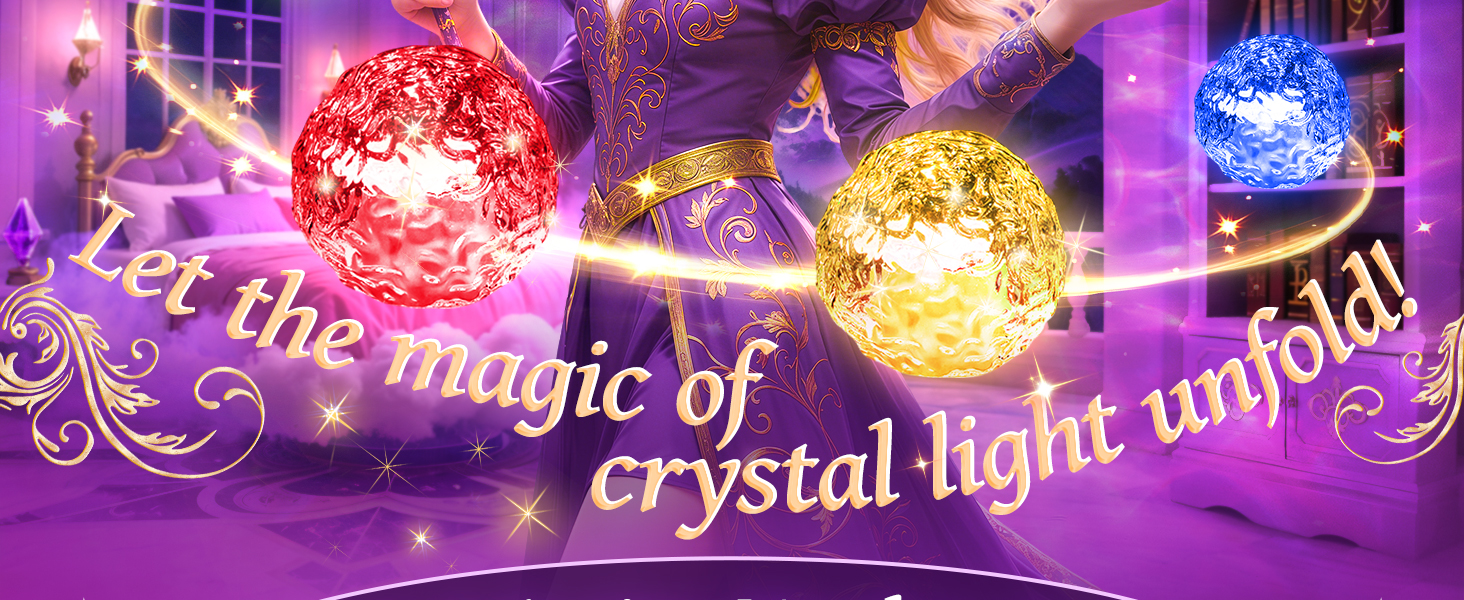 Mood Lighting Crystal Lamp Ocean Light Projector for Bedroom Ocean Room Decor for Teen Girls Gifts