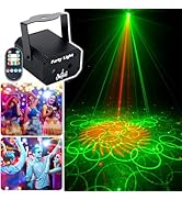 KOOT Party Lights Dj Disco Light with Pattern Projection and Sound Activated, Strobe Stage Lighti...