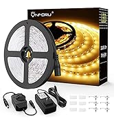 Onforu 32.8ft LED Strip Light Soft White, 10m Dimmable 3000k Led Strip, Warm White Ribbon Light, ...