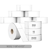 HUOJI 1-1/8x3-1/2 Address Labels(10 Rolls/3500 Labels), Compatible with LabelWriter 450/4XL Print...