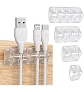 Syncwire Clear Cable Clips - Cord Holders - Self Adhesive Cable Management Organizer - Home, Offi...