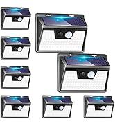 nipify Solar Outdoor Lights Motion Sensor - 140 LED/8 Packs Solar Security Motion Lights Outdoor ...