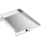 Skyflame Universal Stainless Steel Griddle, Flat Top Gas Grill Griddle Pan with Removable Rack an...