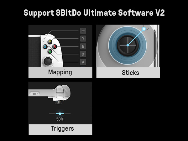 Mobile Gaming Controller for Android, Bluetooth Mobile Game Controller for Android Hall Joysticks