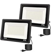 L LOHAS LED Flood Lights Outdoor, 150W Dusk to Dawn Outdoor Lighting, IP66 Waterproof Plug in Flo...