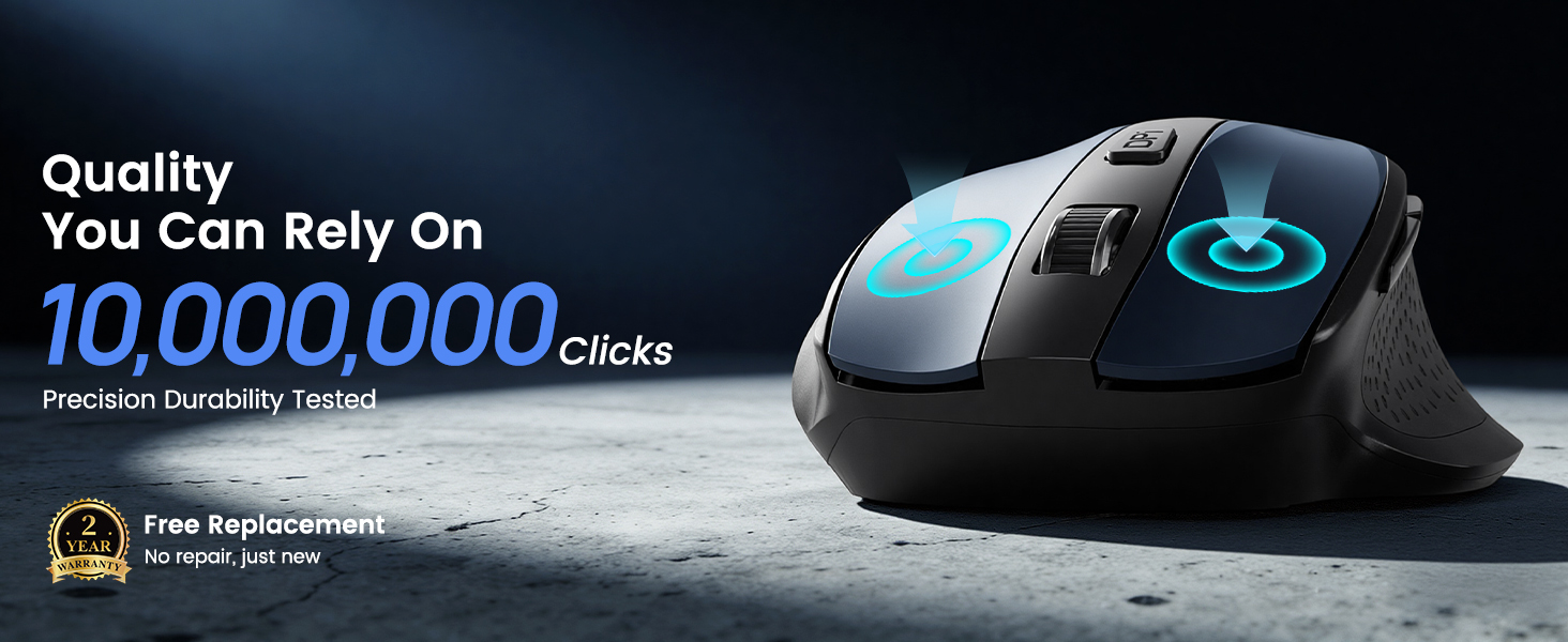 100,000 Click Tested Built for Long-Lasting Durability