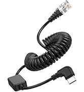 Hodeoo Coiled USB C to RJ11 Power Cord for Uniden Radar Detectors – Compatible with R8 R7 R4w R8w...