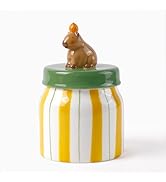 DIF DECO Capybara Cookie Jars for Kitchen Counter Decorative,Unique Ceramic Food Storage with Air...