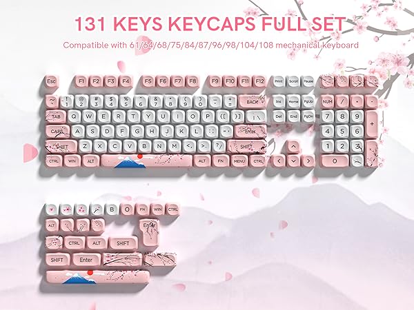131 KEYS KEYCAPS FULL SET