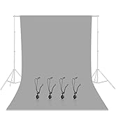 EMART 6 x 9 ft Photography Grey Background, Grey Chromakey Muslin Background Screen for Photo Vid...