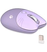 Lomiluskr Cute Cat Wireless Mouse, Lightweight Soundless Mouse, 2.4G Wireless Mice, Candy Colors,...