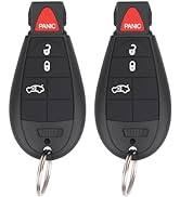 Vurkcy Key Fob Entry Remote Control Key Compatible with Chrysler 300, Dodge Charger, Dodge Challe...