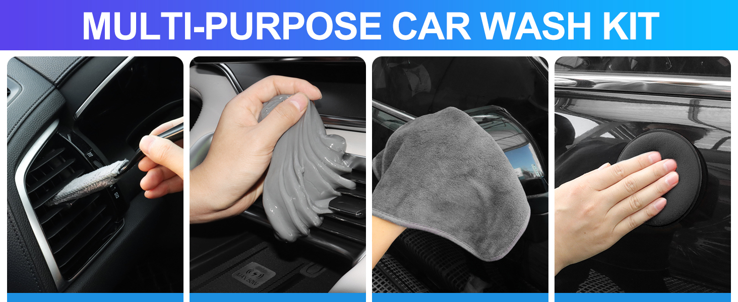 car clean kit baquiun para limpiar carro car cleaning supplies interior car detailing kit