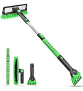 SEAAES 41 Inch Snow Brush and Ice Scraper with Squeegee, Extendable SUV Windshield Ice Scraper an...