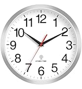 Rohioue Atomic Wall Clock Modern 10 Inch Battery Operated Silent Non Ticking Analog Clock Decorat...