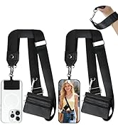 PUGPIU 2 Pack Clip and Go Strap for Phone with Wallet Crossbody - Phone Strap Crossbody with Zipp...