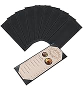 FLKQC Restaurant Menu Covers Holders 4.25" x 11" | Pack of 10 Synthetic Leather Single Panel One ...