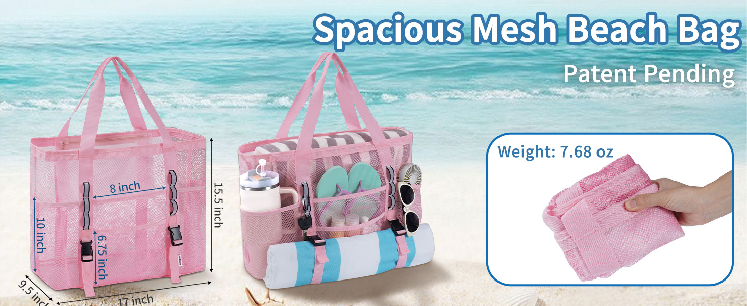 mesh beach bag