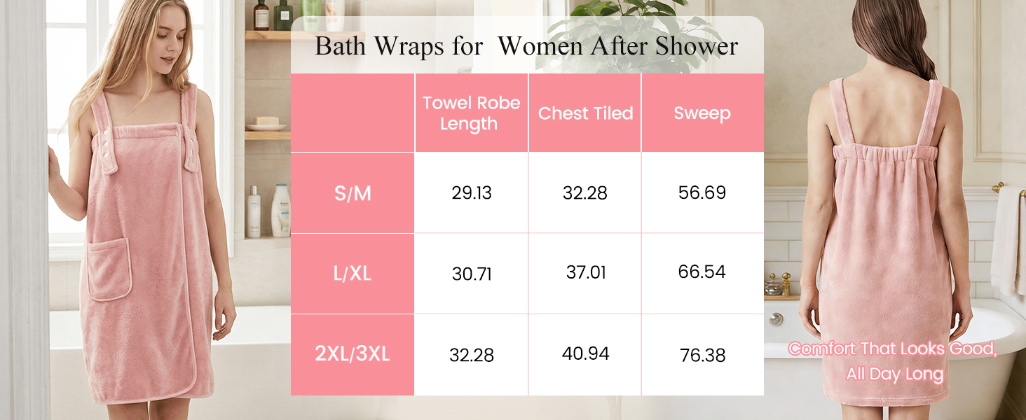towel wrap for women with straps