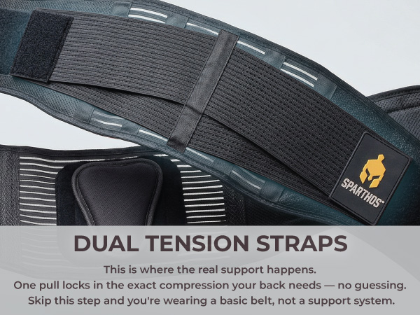 Sparthos back brace compression straps.