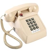Retro Classic Corded Landline Phone Message Indicator, Traditional 2500 Analog Desk Phone Call Li...